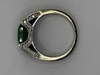 Bague Or blanc Émeraude et diamants