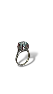 Bague Or blanc Aigue Marine