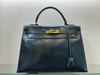 Sac Hermes Kelly bleu marine