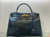Sac Hermes Kelly bleu marine