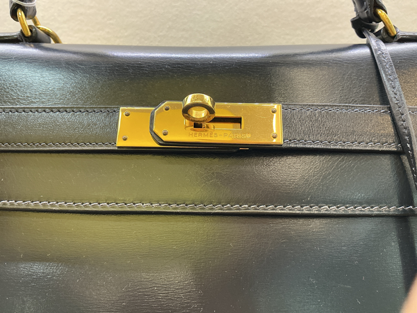 Sac Hermes Kelly bleu marine