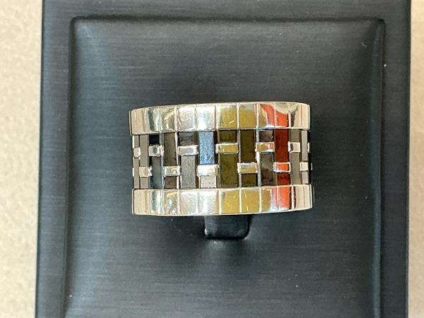 Bague Homme Platine et Onyx
