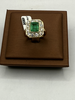 Bague Or jaune Emeraude diamants