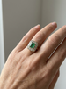 Bague Or jaune Emeraude diamants
