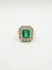Bague Or jaune Emeraude diamants