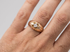 Bague homme Or rose Diamant