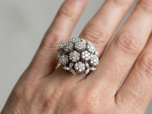 Bague Trembleuse Or blanc Diamants
