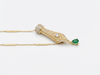 Pendentif FRED Or jaune Émeraude et Diamants brillants