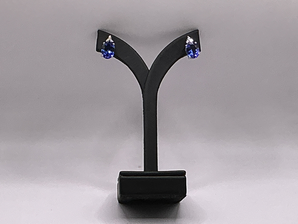 Boucles d'oreille Or blanc Tanzanite et diamants