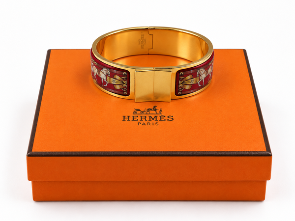 Bracelet Hermes en métal doré