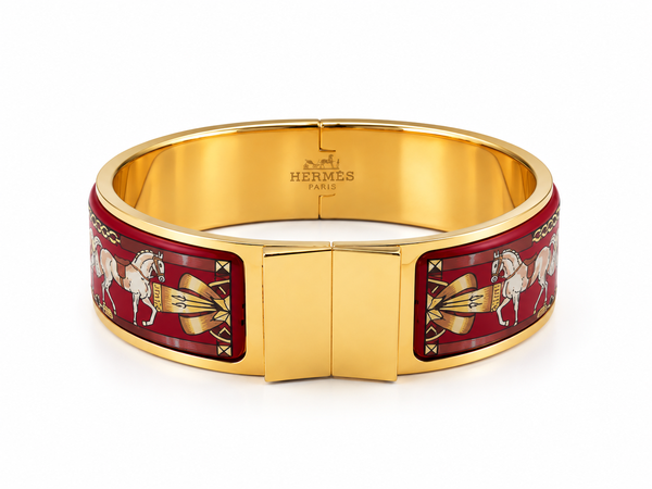 Bracelet Hermes en métal doré