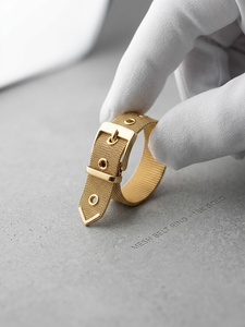 Bague Ceinture, années 70, Or jaune