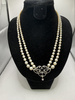 Collier Or 750/1000 Perle, Diamant et Saphir
