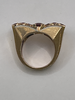 Bague Tank Or jaune Rubis Diamants