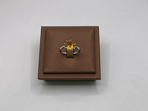 Bague Citrine en Platine
