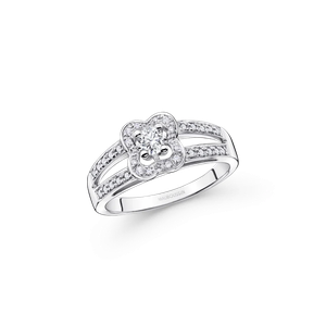 Solitaire Mauboussin « Chance of love » , Or blanc et Diamants