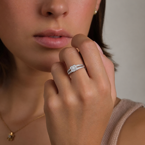 Solitaire Mauboussin « Chance of love » , Or blanc et Diamants