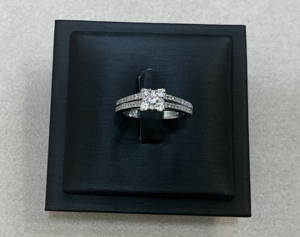 Solitaire Or blanc Diamants