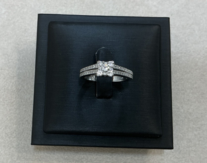Solitaire Or blanc Diamants