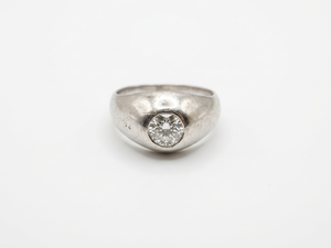 Bague Jonc Platine Diamant