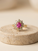 Bague Or jaune Diamants Rubis