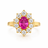 Bague Or jaune Diamants Rubis