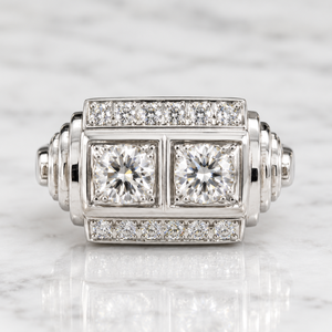 Bague Art Déco Platine Diamants