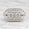 Bague Art Déco Platine Diamants