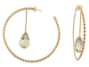 Boucles d’oreilles Louis Vuitton en or 750/1000 et quartz lemon
