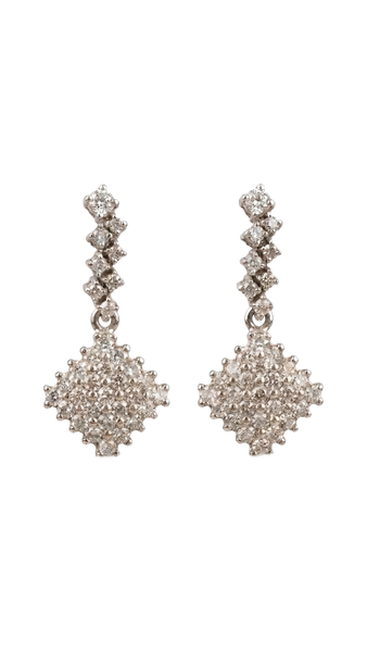 Boucles d oreilles pendantes diamants