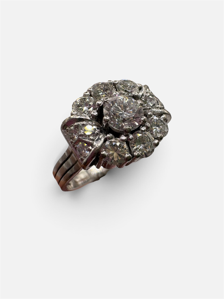 Bague diamants et or blanc
