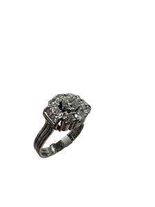 Bague diamants et or blanc