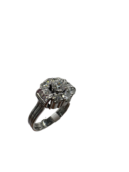 Bague diamants et or blanc