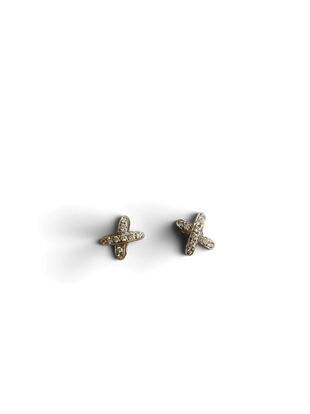 Paire de Boucles d'Oreilles Chaumet Or blanc Diamants