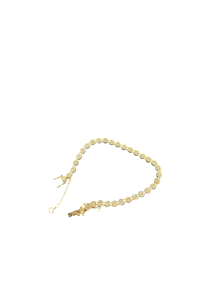 Bracelet tennis or jaune et diamant