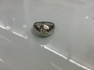 Bague Jonc Platine Diamant