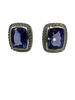 Boucles Tanzanites et Diamants Or blanc