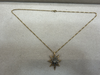 Chaîne Pendentif Etoile Or jaune et Diamants taille ancienne
