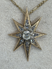 Chaîne Pendentif Etoile Or jaune et Diamants taille ancienne