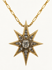Chaîne Pendentif Etoile Or jaune et Diamants taille ancienne
