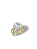 bague ancienne or et argent avec un diamant taille émeraude